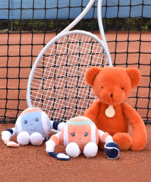 Doudou et Compagnie Porte-clés peluche Roland-Garros – Madame Balle –12 cm> Porte-Clé