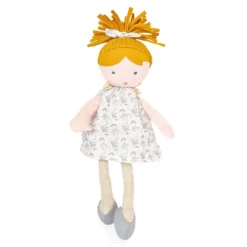 Doudou et Compagnie Poupée de chiffon en coton BIO - Flore- 30 cm><noscript><img width=