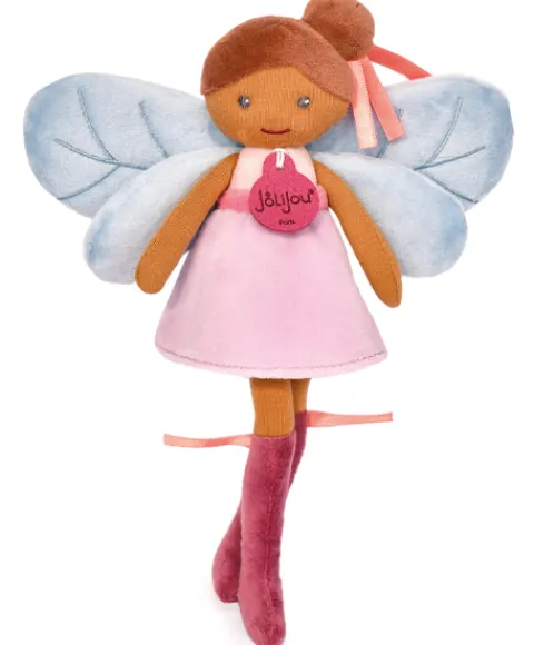 Doudou et Compagnie Poupée souple fée de la forêt - Tara - violette et bleue - 25 cm> Poupées De Chiffon