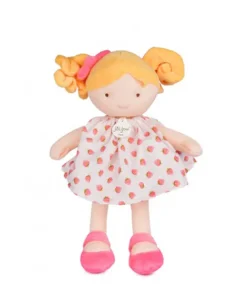 Doudou et Compagnie Poupee tissu PRETTY - Fraise - 28 cm> Poupées De Chiffon