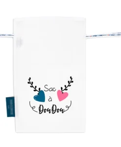 Doudou et Compagnie Sac à Doudou "Mon Doudou + fort que tout" 22 x 35 cm - Unicef> Sac À Doudou