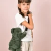 Doudou et Compagnie Sac bandouliere - Ours en peluche Vert Kaki - 30 cm> Sacs