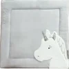 Doudou et Compagnie Tapis de Parc Licorne - gris - 100 x 100 cm> Les Tapis