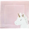 Doudou et Compagnie Tapis de Parc Licorne rose - 100 x 100 cm> Les Tapis