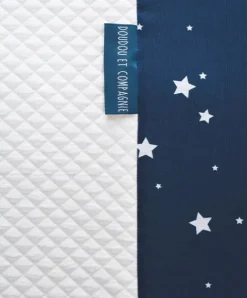 Doudou et Compagnie Tapis d'éveil Bébé - Bleu marine/ Blanc - 100 X 100 cm><noscript><img width=