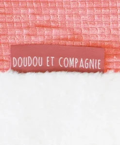 Doudou et Compagnie Tapis d'éveil Bébé - Corail / Blanc - 100 X 100 cm> Les Tapis