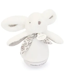 Doudou et Compagnie Veilleuse bebe musicale Culbuto blanc - 16 cm> Veilleuses