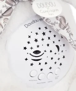 Doudou et Compagnie Veilleuse Lapin Musicale Projection mur avec chansons Douces - Blanc> Veilleuses